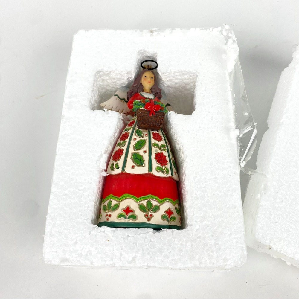 Jim Shore Floral Angel Christmas Tree Ornament w Box 6009456 RARE Collectible - Picture 6 of 7